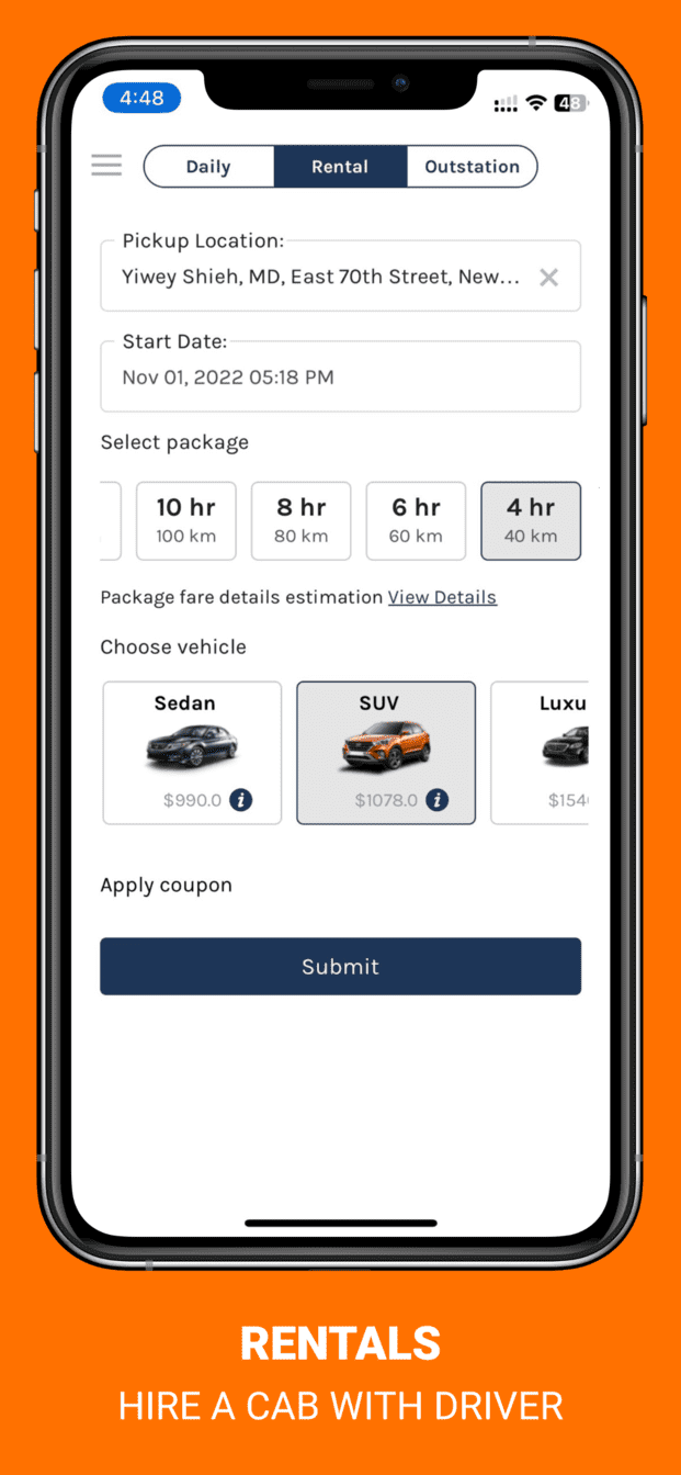 Taxiclick clone app