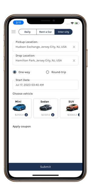 car rental app