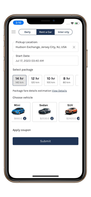 car rental app development company