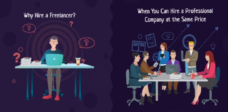 Why Hire a Freelancer When You Can Hire a Professional Company at the Same Price
